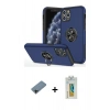 MARSİLYAN™- iPhone 11 Pro Max Kılıf Odak Form Prime - Siyah Polymer Nano Ekran Koruyucu + Shine Kamera Lens Koruma Cam - SH