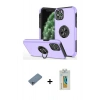 MARSİLYAN™- iPhone 11 Pro Max Kılıf Odak Form Prime - Siyah Polymer Nano Ekran Koruyucu + Shine Kamera Lens Koruma Cam - SABE
