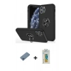 MARSİLYAN™- iPhone 11 Pro Max Kılıf Odak Form Prime - Siyah Polymer Nano Ekran Koruyucu + Shine Kamera Lens Koruma Cam - MI