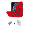 MARSİLYAN™- iPhone 11 Pro Max Kılıf Odak Form Prime - Siyah Seramik Nano Ekran Koruyucu + Shine Kamera Lens Koruma Cam - GI