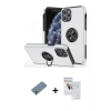 MARSİLYAN™- iPhone 11 Pro Max Kılıf Odak Form Prime - Siyah Seramik Nano Ekran Koruyucu + Metal Kamera Lens Koruma Cam - GD