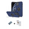 MARSİLYAN™- iPhone 11 Pro Max Kılıf Odak Form Prime - Siyah Seramik Nano Ekran Koruyucu + Metal Kamera Lens Koruma Cam - MI