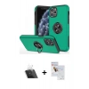 MARSİLYAN™- iPhone 11 Pro Max Kılıf Odak Form Prime - Siyah Seramik Nano Ekran Koruyucu + Kamera Lens Koruma Cam - SF
