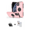 MARSİLYAN™- iPhone 11 Pro Max Kılıf Odak Form Prime - Siyah Seramik Nano Ekran Koruyucu + Kamera Lens Koruma Cam - SF