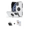 MARSİLYAN™- iPhone 11 Pro Max Kılıf Odak Form Prime - Siyah Seramik Nano Ekran Koruyucu + Kamera Lens Koruma Cam - SF