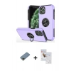 MARSİLYAN™- iPhone 11 Pro Max Kılıf Odak Form Prime - Siyah Seramik Nano Ekran Koruyucu + Shine Kamera Lens Koruma Cam - GD