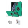 MARSİLYAN™- iPhone 11 Pro Max Kılıf Odak Form Prime - Siyah Seramik Nano Ekran Koruyucu + Pers Alüminyum Kamera Lens - SH