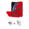 MARSİLYAN™- iPhone 11 Pro Max Kılıf Odak Form Prime - Siyah Seramik Nano Ekran Koruyucu + Pers Alüminyum Kamera Lens - SH