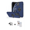 MARSİLYAN™- iPhone 11 Pro Max Kılıf Odak Form Prime - Siyah Seramik Nano Ekran Koruyucu + Pers Alüminyum Kamera Lens - SH