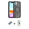 MARSİLYAN™- iPhone 11 Pro Max Kılıf Siluet Minimal Prime - Şeffaf Pasifik Cam Ekran Koruyucu + Shine Kamera Lens Koruma Cam - MI