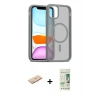 MARSİLYAN™- iPhone 11 Pro Max Kılıf Siluet Minimal Prime - Siyah 20D Premium Cam Ekran Koruyucu + Renkli Kamera Lens Koruma Cam - MI