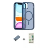 MARSİLYAN™- iPhone 11 Pro Max Kılıf Siluet Minimal Prime - Siyah 20D Premium Cam Ekran Koruyucu + Metal Kamera Lens Koruma Cam - MR