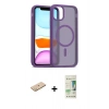 MARSİLYAN™- iPhone 11 Pro Max Kılıf Siluet Minimal Prime - Siyah 20D Premium Cam Ekran Koruyucu + Renkli Kamera Lens Koruma Cam - SI
