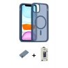 MARSİLYAN™- iPhone 11 Pro Max Kılıf Siluet Minimal Prime - Siyah Bilvis Hayalet Cam Ekran Koruyucu + Shine Kamera Lens Koruma Cam - GS