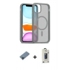 MARSİLYAN™- iPhone 11 Pro Max Kılıf Siluet Minimal Prime - Siyah Bilvis Hayalet Cam Ekran Koruyucu + Metal Kamera Lens Koruma Cam - MI