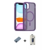 MARSİLYAN™- iPhone 11 Pro Max Kılıf Siluet Minimal Prime - Siyah Bilvis Hayalet Cam Ekran Koruyucu + Metal Kamera Lens Koruma Cam - MI