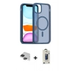 MARSİLYAN™- iPhone 11 Pro Max Kılıf Siluet Minimal Prime - Siyah Bilvis Hayalet Cam Ekran Koruyucu + Pers Alüminyum Kamera Lens - SH