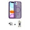 MARSİLYAN™- iPhone 11 Pro Max Kılıf Siluet Minimal Prime - Siyah Bilvis Hayalet Cam Ekran Koruyucu + Pers Alüminyum Kamera Lens - SH