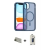 MARSİLYAN™- iPhone 11 Pro Max Kılıf Siluet Minimal Prime - Siyah Bilvis Hayalet Cam Ekran Koruyucu + Yeşil Rainbow Kamera Lens Koruma Cam