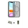 MARSİLYAN™- iPhone 11 Pro Max Kılıf Siluet Minimal Prime - Siyah Joko Magic 5D Hayalet Cam + Rainbow Kamera Lens Koruma Cam - GD