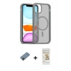 MARSİLYAN™- iPhone 11 Pro Max Kılıf Siluet Minimal Prime - Siyah Mat Seramik Nano Ekran Koruyucu + Shine Kamera Lens Koruma Cam - SH