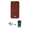 MARSİLYAN™- iPhone 11 Pro Max Kılıf Vadi Çizgi Prime - Şeffaf 360 Full Body Arka Koruyucu + Pers Alüminyum Kamera Lens - LT