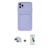 MARSİLYAN™- iPhone 11 Pro Max Kılıf Vadi Çizgi Prime - Şeffaf Pasifik Cam Ekran Koruyucu + Pers Alüminyum Kamera Lens - LT