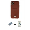 MARSİLYAN™- iPhone 11 Pro Max Kılıf Vadi Çizgi Prime - Şeffaf Pasifik Cam Ekran Koruyucu + Metal Kamera Lens Koruma Cam - MR