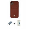 MARSİLYAN™- iPhone 11 Pro Max Kılıf Vadi Çizgi Prime - Şeffaf Pasifik Cam Ekran Koruyucu + Metal Kamera Lens Koruma Cam - SH