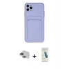 MARSİLYAN™- iPhone 11 Pro Max Kılıf Vadi Çizgi Prime - Şeffaf Pasifik Cam Ekran Koruyucu + Pers Alüminyum Kamera Lens - YL
