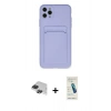 MARSİLYAN™- iPhone 11 Pro Max Kılıf Vadi Çizgi Prime - Şeffaf Pasifik Cam Ekran Koruyucu + Pers Alüminyum Kamera Lens - SH