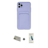 MARSİLYAN™- iPhone 11 Pro Max Kılıf Vadi Çizgi Prime - Şeffaf Pasifik Cam Ekran Koruyucu + Rainbow Kamera Lens Koruma Cam - GD