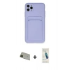 MARSİLYAN™- iPhone 11 Pro Max Kılıf Vadi Çizgi Prime - Şeffaf Pasifik Cam Ekran Koruyucu + Rainbow Kamera Lens Koruma Cam - YL