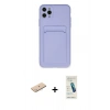 MARSİLYAN™- iPhone 11 Pro Max Kılıf Vadi Çizgi Prime - Şeffaf Pasifik Cam Ekran Koruyucu + Renkli Kamera Lens Koruma Cam - MI