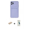 MARSİLYAN™- iPhone 11 Pro Max Kılıf Vadi Çizgi Prime - Şeffaf Pasifik Cam Ekran Koruyucu + Sarı Renkli Kamera Lens Koruma Cam