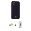 MARSİLYAN™- iPhone 11 Pro Max Kılıf Vadi Çizgi Prime - Şeffaf Pasifik Cam Ekran Koruyucu + Sarı Renkli Kamera Lens Koruma Cam
