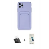MARSİLYAN™- iPhone 11 Pro Max Kılıf Vadi Çizgi Prime - Şeffaf Pasifik Cam Ekran Koruyucu + Şeffaf Kamera Lens Koruma Cam
