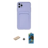 MARSİLYAN™- iPhone 11 Pro Max Kılıf Vadi Çizgi Prime - Siyah 18D Cam Ekran Koruyucu + Renkli Kamera Lens Koruma Cam - SI