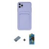 MARSİLYAN™- iPhone 11 Pro Max Kılıf Vadi Çizgi Prime - Siyah 18D Cam Ekran Koruyucu + Shine Kamera Lens Koruma Cam - GI