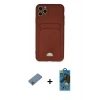 MARSİLYAN™- iPhone 11 Pro Max Kılıf Vadi Çizgi Prime - Siyah 18D Cam Ekran Koruyucu + Shine Kamera Lens Koruma Cam - MI