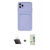 MARSİLYAN™- iPhone 11 Pro Max Kılıf Vadi Çizgi Prime - Siyah 20D Premium Cam Ekran Koruyucu + Kamera Lens Koruma Cam - SF