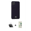 MARSİLYAN™- iPhone 11 Pro Max Kılıf Vadi Çizgi Prime - Siyah 20D Premium Cam Ekran Koruyucu + Kamera Lens Koruma Cam - SF