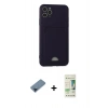 MARSİLYAN™- iPhone 11 Pro Max Kılıf Vadi Çizgi Prime - Siyah 20D Premium Cam Ekran Koruyucu + Metal Kamera Lens Koruma Cam - MI