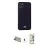 MARSİLYAN™- iPhone 11 Pro Max Kılıf Vadi Çizgi Prime - Siyah 20D Premium Cam Ekran Koruyucu + Rainbow Kamera Lens Koruma Cam - GD