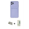 MARSİLYAN™- iPhone 11 Pro Max Kılıf Vadi Çizgi Prime - Siyah 20D Premium Cam Ekran Koruyucu + Rainbow Kamera Lens Koruma Cam - GD