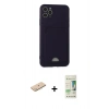 MARSİLYAN™- iPhone 11 Pro Max Kılıf Vadi Çizgi Prime - Siyah 20D Premium Cam Ekran Koruyucu + Renkli Kamera Lens Koruma Cam - MI