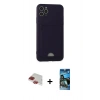 MARSİLYAN™- iPhone 11 Pro Max Kılıf Vadi Çizgi Prime - Siyah 34D Izgaralı Cam + Pers Alüminyum Kamera Lens - KI