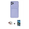 MARSİLYAN™- iPhone 11 Pro Max Kılıf Vadi Çizgi Prime - Siyah 34D Izgaralı Cam + Pers Alüminyum Kamera Lens - KI