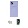 MARSİLYAN™- iPhone 11 Pro Max Kılıf Vadi Çizgi Prime - Siyah 360 Mat Full Body Arka Koruyucu + Yeşil Pers Alüminyum Kamera Lens