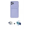MARSİLYAN™- iPhone 11 Pro Max Kılıf Vadi Çizgi Prime - Siyah 3D Antistatik Cam Ekran Koruyucu + Pers Alüminyum Kamera Lens - LT